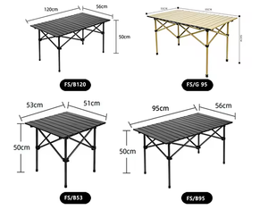 Table pliante en métal, légère, durable, pour le camping, le pique-nique, la salle de sport, design moderne, mobilier d'extérieur - Product Image 1