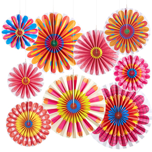 Personalizado 9 PCs Nuevo Colgante Plegable Flor Abanico <span class=keywords><strong>de</strong></span> papel <span class=keywords><strong>Fiesta</strong></span> Decoraciones <span class=keywords><strong>de</strong></span> pared Juegos para <span class=keywords><strong>Primavera</strong></span> Verano <span class=keywords><strong>Fiesta</strong></span> <span class=keywords><strong>de</strong></span> té - Product Image 2
