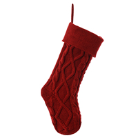 Chaussette de Noël personnalisée avec nom, tricotée, grande taille, ornement suspendu, cadeau de Noël, décoration pour la maison
