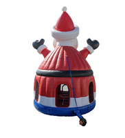 Château gonflable de Noël Fun Bounce, qualité commerciale, en PVC, facile à installer, pour les fêtes d'enfants et les événements.