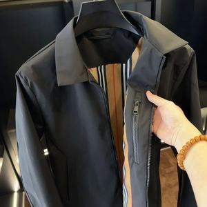 Veste de direction nouvelle collection automne 2025 avec col rabattable, veste de luxe légère, décontractée et polyvalente pour homme, tendance, axée sur le business - Product Image 1