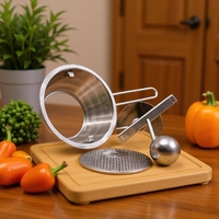 Moulin à aliments rotatif en acier inoxydable avec 3 disques interchangeables, fonctionnement manuel, lavage à la main uniquement, pour purée, soupe, aliments pour bébés
