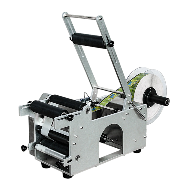 Manual Small Round Bottle Adhesive Sticker Labeling Machine for Wine Bottle