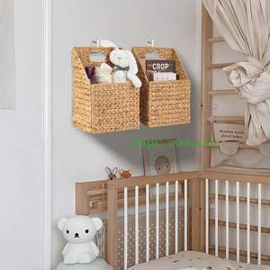 Wholesale Eco-Friendly Water Hyacinth <b>Storage</b> <b>Baskets</b> Multifunction <b>Rectangle</b> Design for Home Decor Clothing Organization Ecoka - Product Image 1