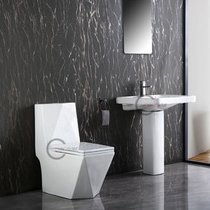 Lavabo de Columna Blanco Económico, Diseño Simple, Lavabo Rentable para Renovación de Apartamentos - Product Image 1