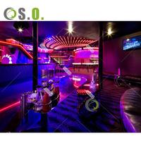 Comptoir de Bar design OEM en acrylique, surface solide, comptoir de bar pour la maison ou le club, table de bar à LED