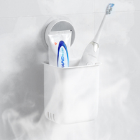 Rangement mural adhésif pour brosse à maquillage, support de pâte à dents personnalisé, distributeur de salle de bain, support de rangement de salle de bain, organisateur de panier