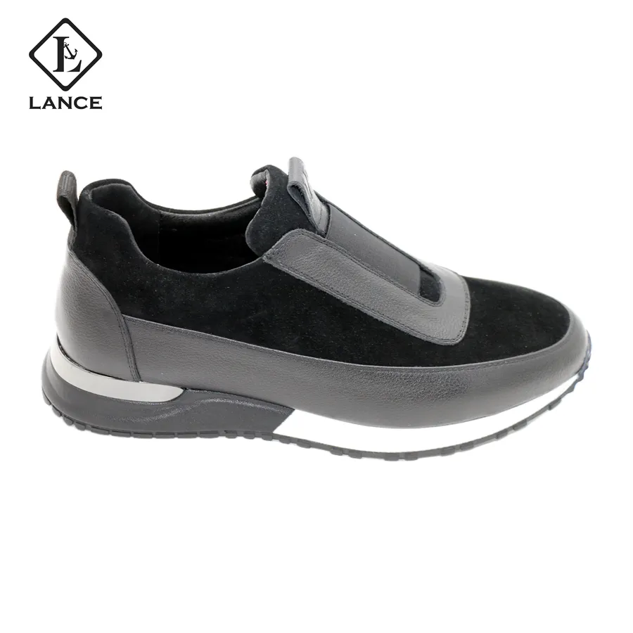 LANCI 2022 hot sale Genuine Leather Casual running leather walking shoes Men Casual Shoes Leather Sneakers for Men