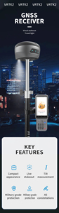 Hi Target Vrtk2 GPS มือถือ RTK IMU RTK GNSS สำรวจ GPS ฐานและ RTK GNSS - Product Image 6