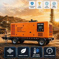 Compresseur d'air rotatif à vis diesel portable, haute performance, SDP 1200L, économie d'énergie, faible consommation de carburant, silencieux, durable