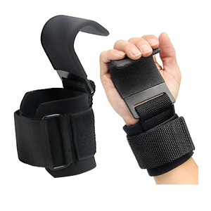 Tạ cổ tay hỗ trợ dây đeo thể dục an toàn Trọng lượng nâng dây đeo cổ tay biểu tượng tùy chỉnh Kim Loại Nâng Móc Thép - Product Image 1