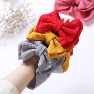 Nouveaux grands nœuds en tissu pour la tête, <span class=keywords><strong>bandeau</strong></span> élastique extensible, bandeaux pour bébé, <span class=keywords><strong>bandeau</strong></span> pour chignon, accessoires pour cheveux de bébé fille, enfants - Product Image 6
