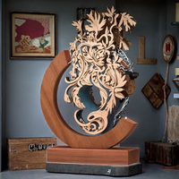 Trophée de coupe en cristal de prix d'or personnalisé de haute qualité Prix de plaque en bois de cristal en bois personnalisé Artisanat de qualité