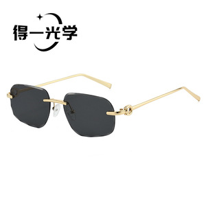 Frameless Metal <b>Sunglasses</b> UV400 Type 3 Unisex Lightweight Sun Protection - Product Image 1