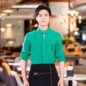 Coloveark 2025 Logo del marchio personalizzato M-6XL camicia <span class=keywords><strong>da</strong></span> lavoro 100% in poliestere servizio ristorante uniforme <span class=keywords><strong>da</strong></span> lavoro - Product Image 3