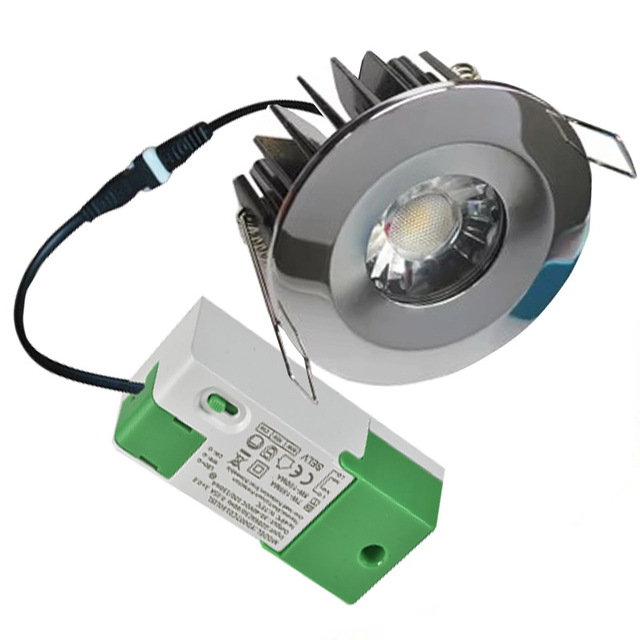 Dimmable Fire-rated LED Downlights IP65 8W 3CCT Switchable Recessed LED Downlight with Changeable Bezel UKCA