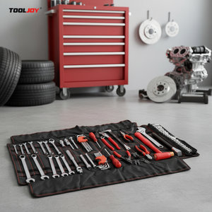 ชุดเครื่องมือช่างแบบหนัก 67 ชิ้น ประกอบด้วยประแจ บล็อก ค้อน คีม ประแจหกเหลี่ยม พร้อมกระเป๋าเก็บแบบม้วน - Product Image 3