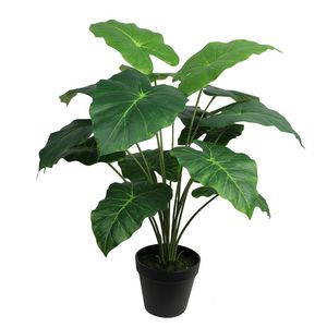 Di vendita caldo della decorazione della casa 50cm artificiale rosa foglie di colore caladium pianta in vaso - Product Image 2