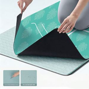 Tapis de yoga portable et antidérapant en caoutchouc naturel, ultra-fin de 1,5 mm, en polaire de daim, pliable, pour le sport en extérieur et les voyages - Product Image 4