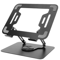 YKD L25-C 360 Derece Dönebilen Çok Fonksiyonlu Tablet PC Standı Karbon Çelik Metal Masaüstü Yükseltici Soğutuculu Bilgisayar Masası