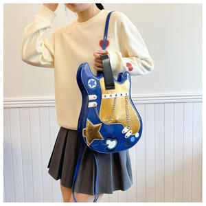 Neuankömmling Kreative Lustige Persönlichkeit Simulation Violine Orgel Gitarre Pu Messenger Bag Damen Leder Mode Rucksack Geldbörse - Product Image 5