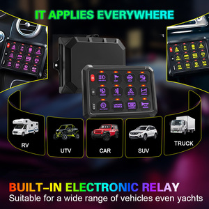 Factory Wholesale LED Waterproof Relay Box 12v <strong>Campervan</strong> <strong>Switch</strong> <strong>Panel</strong> APP Control 12 Gang <strong>Switch</strong> <strong>Panel</strong> for Car Truck UTV Offroad - Product Image 3