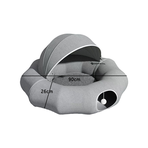 Wholesale Foldable Collapsible Suede <b>Cat</b> Donut <b>Tunnel</b> - Product Image 4