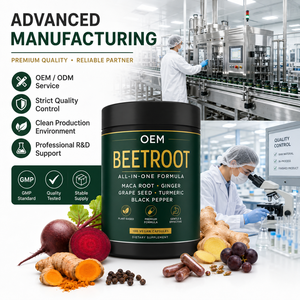 Cápsulas de Remolacha OEM 6 <span class=keywords><strong>en</strong></span> 1 con Raíz de Maca, <span class=keywords><strong>Jengibre</strong></span>, Cúrcuma, Semilla de Uva, Pimienta Negra, Suplemento Vegano para Energía Cardíaca y Apoyo Inmunológico - Product Image 4