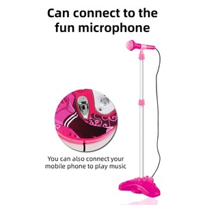 Micrófono de Karaoke, conjunto Musical de guitarra, Kits de instrumentos musicales multifuncionales, perillas cerradas de volumen ajustable, guitarra eléctrica - Product Image 4