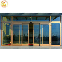 Porte d'entrée moderne en alliage d'aluminium et verre pour centre commercial