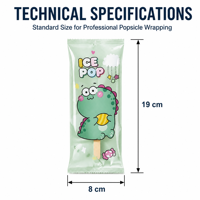 Sacs d'emballage pour glaces et sucettes glacées avec logo personnalisé imprimé en gravure, scellables à la chaleur, en BOPP de qualité alimentaire, emballage plastique pour produits congelés