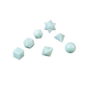Ensemble de géométrie en pierre d'aventurine verte Ensemble de géométrie en cristal Solides platoniques Ensemble de géométrie en cristal de pierre naturelle sacrée Guérison - Product Image 3