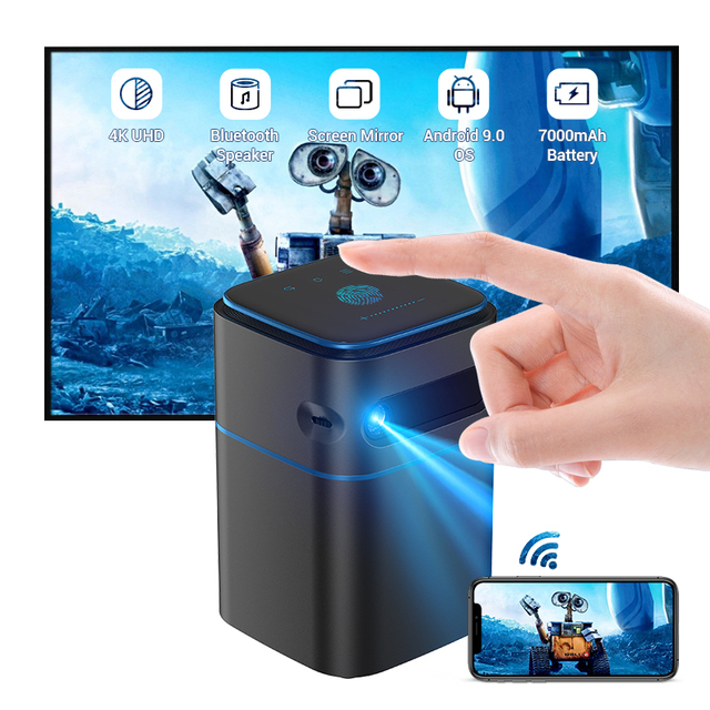 Hotack Hot Selling D042 DLP Projector HD Video Proyector Home Cinema Smart Phone Projector Mini Big Screen Beamer