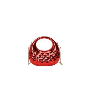 Bolsos de Mano de Lujo Brillantes de Acrílico para Mujer, Bolsos de Fiesta con Forma de Media Luna, Mini Bolsos Cruzados con Diamantes, Estilo Moderno - Product Image 6