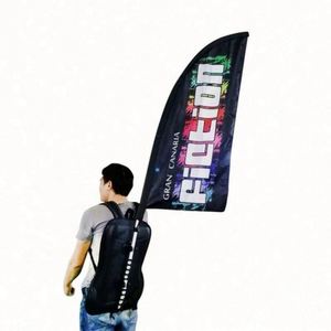 ธงแบนเนอร์รูปหยดน้ำแบบสะพายหลังคุณภาพสูง OEM ขนาดมาตรฐาน  ปรับแต่งได้ - Product Image 3