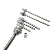 Calentador de agua de acero inoxidable 304 duradero, piezas del sistema de calefacción, manga del Sensor de temperatura pulido, manga protectora del termómetro