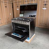 Kompor Gas Oven 5 Tungku Berkualitas Tinggi, Kompor 5 Tungku dengan Meja Dapur, Kompor 5 Tungku Komersial untuk Rumah