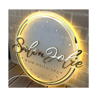 Décoration de logo personnalisée en acrylique néon pour boutique Enseignes au néon avec logo 3D à LED pour décoration de bureau Enseigne de bar de beauté