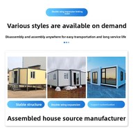 Maison mobile préfabriquée de maison de conteneur extensible portable de 20 pieds/40 pieds pour le camping ou l'utilisation de bureau matériau en acier largement utilisé