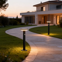 Lampes solaires LED étanches à piles pour jardin, allée et cour - Acier inoxydable, indice de protection IP44