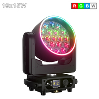 SHEHDS 19x15W Pixel RGBW Éclairage de Scène CRI70 Contrôlé par Application Mobile Zoom Wash Moving Head Light pour Église, Théâtre, Événement