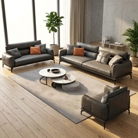 Ensemble de canapés de bureau modernes de luxe, 1+2+3 places, meubles de salon exécutifs en cuir pour salle de direction et zone de réception
