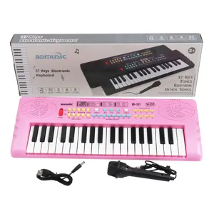 Badu Toy Piano 37 Keys Musical Keyboard Toy Digital Piano Made In China Toy Electronic Organ Synthesizer For Kids