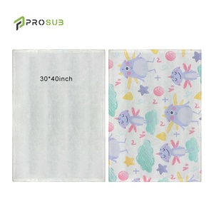 Prosub 30 "X 40" <span class=keywords><strong>couverture</strong></span> de Sublimation <span class=keywords><strong>blanche</strong></span> vierge pour bébé, vente en gros, couvertures de Sublimation personnalisées en flanelle <span class=keywords><strong>polaire</strong></span> Super douce - Product Image 5