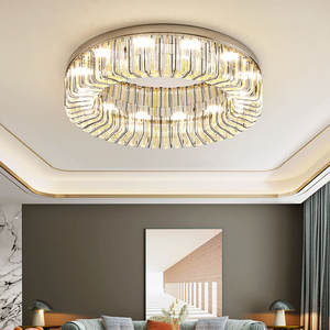 Lámpara de techo decorativa con pantalla de vidrio de forma redonda montada en superficie de iluminación de celo para hotel doméstico - Product Image 3