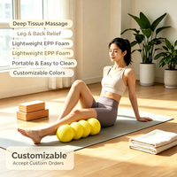 Kit de rouleau en mousse EPP et de balle de massage en forme d'arachide haute densité pour la relaxation des fascias, outil de libération musculaire des jambes pour le yoga et le fitness, personnalisable