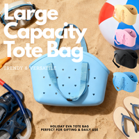 Sac fourre-tout pratique en EVA de grande taille, conçu pour les voyages, la plage, la salle de sport, avec une construction esthétique durable et des trous perforés personnalisables
