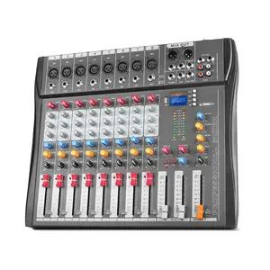 2024 VIMI CT-8 nuovo arrivo 8 canali in metallo digitale Bluetooth Studio di registrazione Mixer Audio con schermo LCD