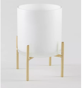 Decorative Black Glass Home Garden <strong>Gold</strong> Dinner Pillar Candle Holder and Tea Light <strong>Lantern</strong> - Product Image 3