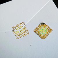 Autocollant holographique 3D anti-contrefaçon, résistant à l'eau, à l'huile et aux UV, découpé à la forme, pour étiquettes d'emballage personnalisées avec logo